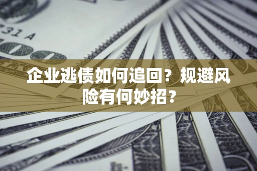 北京企业逃债如何追回？规避风险有何妙招？