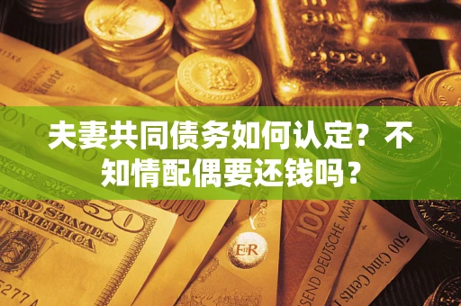 北京夫妻共同债务如何认定？不知情配偶要还钱吗？